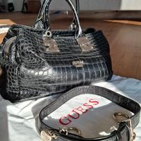 Borsa a bauletto nera Guess