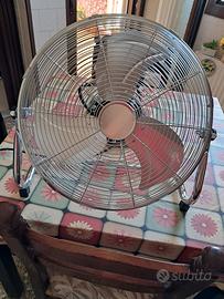 ventilatore da terra cromato