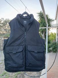 gilet nero imbottito da uomo zara taglia L
