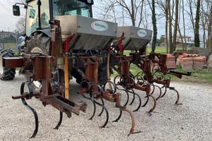 Sarchiatrice Spandiconcime 5 file pieghevole Inox