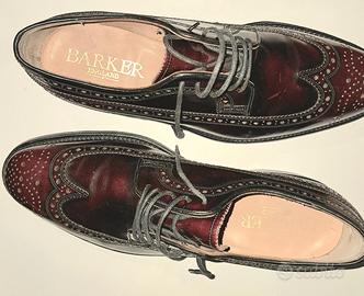 scarpa BARKER England stile derby mod.stringata
