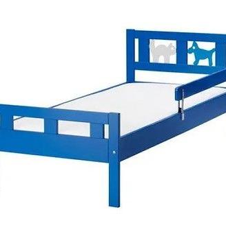 Lettino Ikea Kritter blu + materasso + piumino
