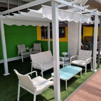 Gazebo Alluminio 3x3 3x4 Telo Scorrevole idro 