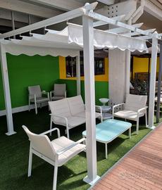 Gazebo Alluminio 3x3 3x4 Telo Scorrevole idro 