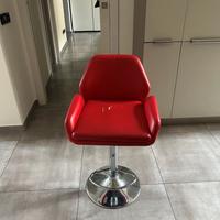 Sgabelli da cucina/bar in similpelle e acciaio