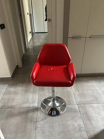 Sgabelli da cucina/bar in similpelle e acciaio