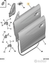 Porta portello anteriore sinistra Peugeot New 508