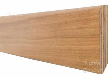 Battiscopa Impiallacciato Rovere - Iroko - Bianco