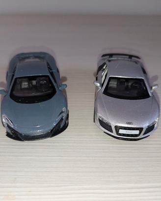 Lotto 2 modellini Welly MC Laren 675 + Audi R8 