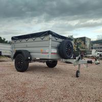 Carrello rimorchio auto mono asse con sovrasponde