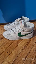 scarpe nike alte bianche e verdi n 39