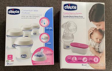 Tiralatte elettrico portatile Chicco e contenitori