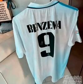 Maglia real madrid benzema autografata