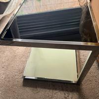 Tavolinetto vetro e acciaio