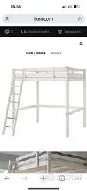 Letto Soppalco Ikea modello Stora bianco