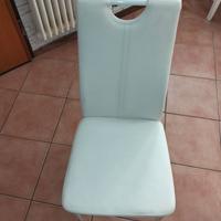 Set 6 sedie simil pelle ecopelle bianco