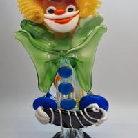 Pagliaccio in vetro di murano cm 36