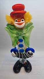 Pagliaccio in vetro di murano cm 36