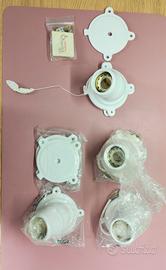 4 Porta lampada vintage porcellana 