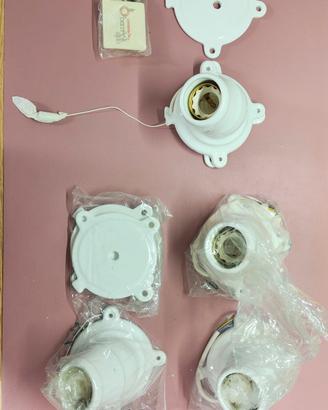 4 Porta lampada vintage porcellana 