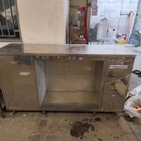 BANCO BAR ACCIAIO INOX NUOVO