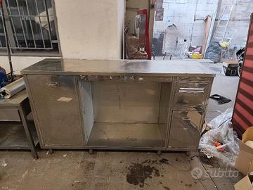 BANCO BAR ACCIAIO INOX NUOVO