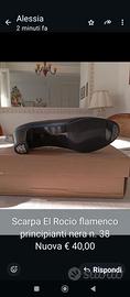 Scarpa El Rocio flamenco principianti nera n. 38