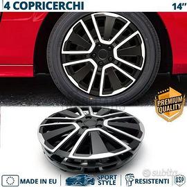 4 Copricerchi per PEUGEOT 14'' Pollici 15 Razze