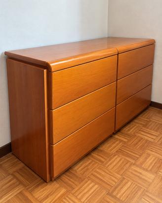Cassettiera in legno a 6 cassetti