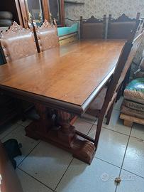 Tavolo rettangolare con 6 sedie 