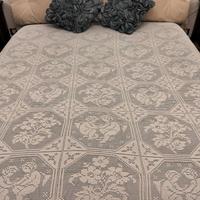 Coperta matrimoniale in cotone ad uncinetto