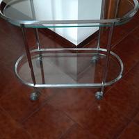 carrello bar in cristallo 