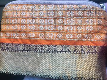 Borsellino India tessuto sari seta etnico