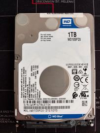 HARD DISK WD BLUE 1TB 2,5" 5400 RPM 1000GB 1 TERA