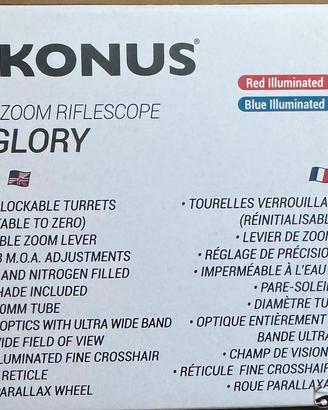 OTTICA KONUS 3-24X56 GLORY PRATICAMENTE NUOVA