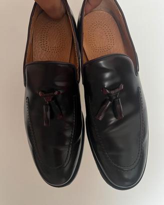 Mocassini con nappine Bordo', bordeaux uomo