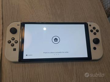Nintendo SwitchOLED bianca-pari a nuovo+JASTdanc 