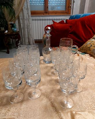 Servizio bicchieri in vetro