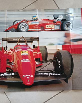 Poster vintage Michele Alboreto - Ferrari 156 1985