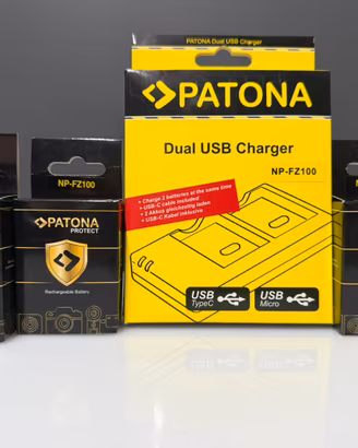 Kit 3 Batterie Patona NP-FZ100 + Caricatore