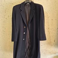 Cappotto uomo in lana e cashmere nero lungo