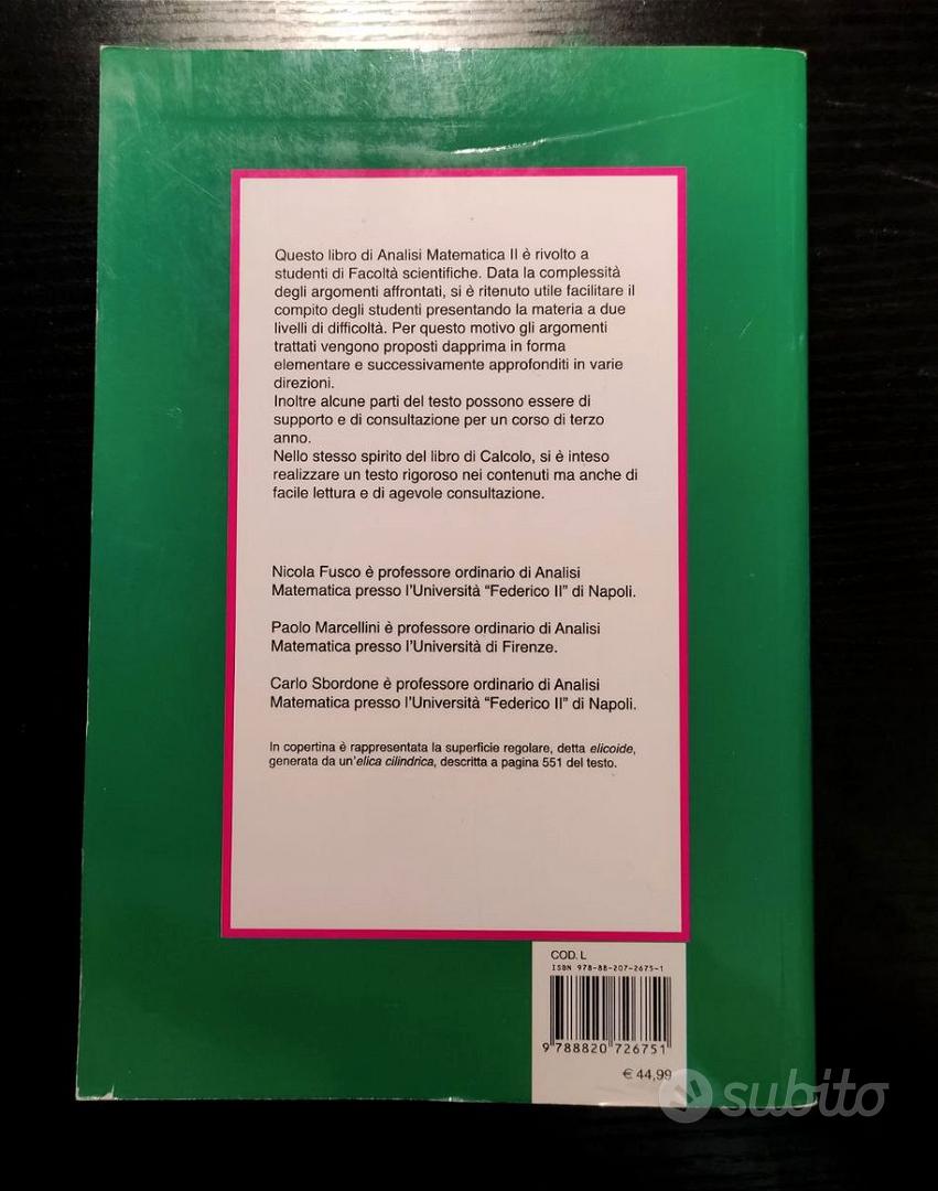 Analisi matematica uno Marcellini Sbordone Liguori - Libri e Riviste In  vendita a Pordenone