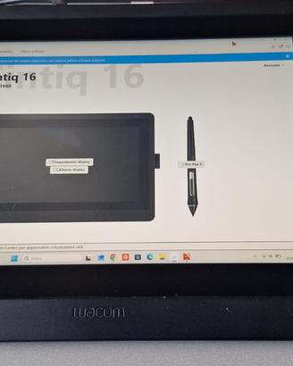 Tavola grafica Cintiq 16 (con penna pro 2 nuova)