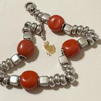 Bracciale Rondelle bold e pepite in resina Dodo