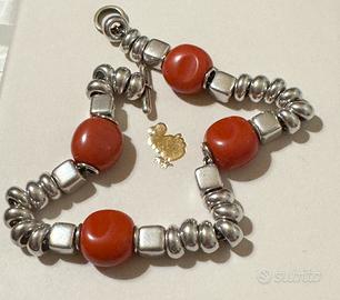 Bracciale Rondelle bold e pepite in resina Dodo