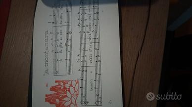 libretto con spartiti e canzoni montanare 1961