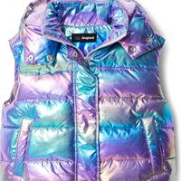 Desigual piumino bambina smanicato iridescente