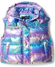 Desigual piumino bambina smanicato iridescente