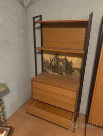 Libreria Parete Attrezzata Vintage Anni '50-'60