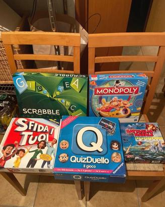 Giochi da tavolo scrabble, quizlet, sfida i tuoi